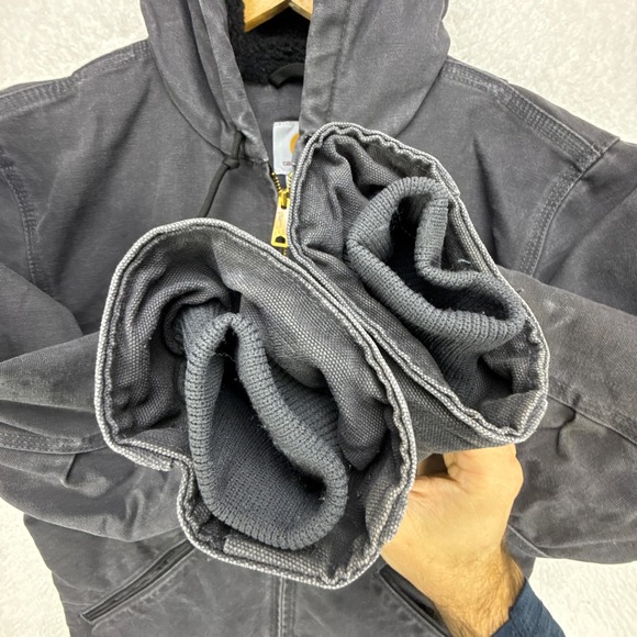 Carhartt Sierra Jacket Sherpa Lined Mens Medium J141 029 Shadow Gray - Picture 10 of 15